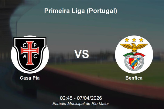 Nhận định Casa Pia vs Benfica - Thử thách cho chuỗi bất bại của Những chú đại bàng