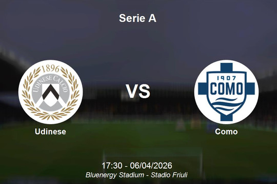 Nhận định Udinese vs Como - Serie A: Sức ép từ đội khách đang thăng hoa
