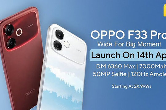 OPPO F33 Pro 5G lộ diện thông số: Pin 7.000 mAh, sạc 80W và chuẩn IP69K