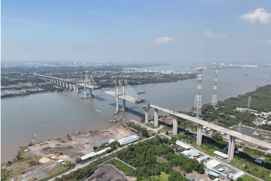 Cầu Phước Khánh có tĩnh không cao nhất Việt Nam sẽ hợp long vào tháng 5/2026