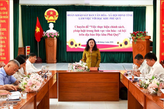 Đoàn khảo sát HĐND tỉnh Lâm Đồng làm việc với Đặc khu Phú Quý