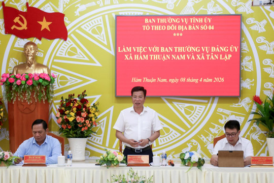 Chủ tịch HĐND tỉnh Lâm Đồng Lưu Văn Trung làm việc với xã Hàm Thuận Nam và Tân Lập