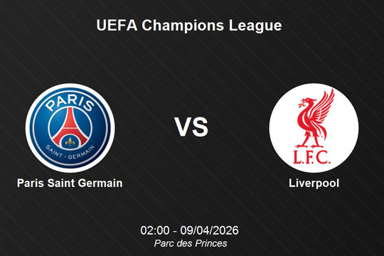 Nhận định Paris Saint Germain vs Liverpool - UEFA Champions League
