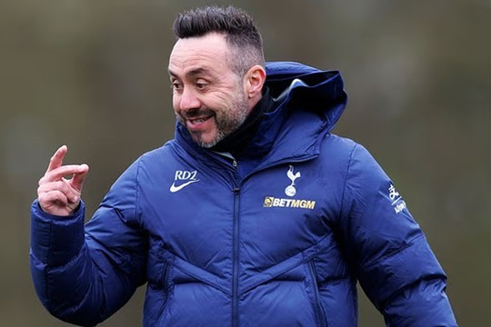 Roberto De Zerbi quyết khôi phục DNA tấn công để giúp Tottenham trụ hạng thành công