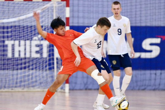 U19 futsal Việt Nam thua đậm 0-5 trước U19 Nga tại TP HCM