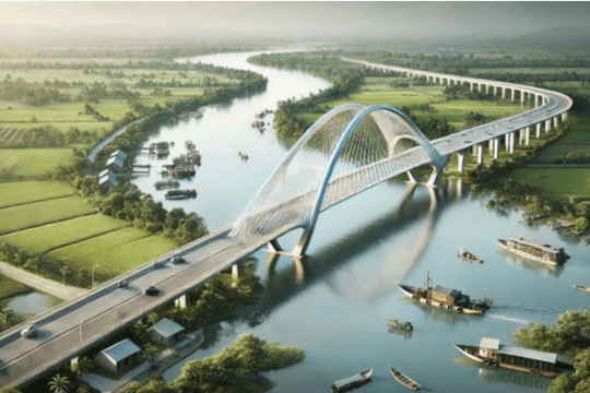 Ninh Bình khởi công cầu Ninh Cường hơn 580 tỷ đồng thay thế cầu phao 30 năm tuổi