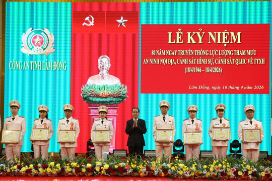 Công an tỉnh Lâm Đồng gặp mặt kỷ niệm 80 năm Ngày truyền thống các lực lượng trong Công an nhân dân
