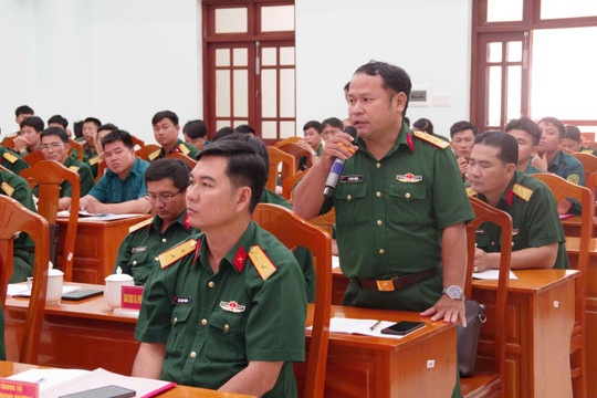 Kiểm tra thực hiện quy chế dân chủ ở cơ sở tại Ban Chỉ huy Phòng thủ khu vực 5 - Phan Thiết