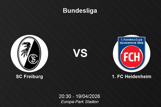 Nhận định SC Freiburg vs 1. FC Heidenheim - Bundesliga: Europa-Park Stadion mở hội