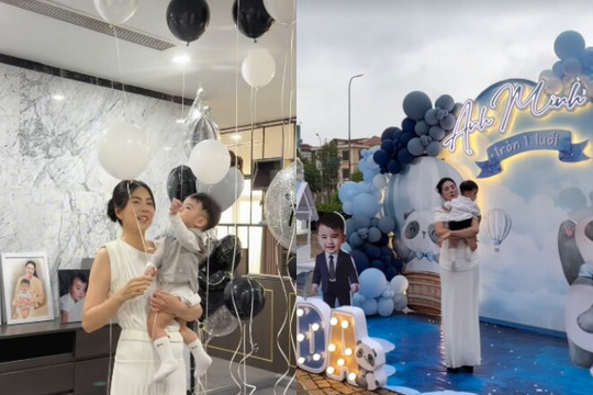MC Mai Ngọc tổ chức sinh nhật 1 tuổi hoành tráng cho con trai tại Bắc Ninh