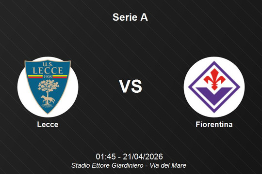 Nhận định Lecce vs Fiorentina - Serie A: Cuộc chiến sống còn tại Via del Mare