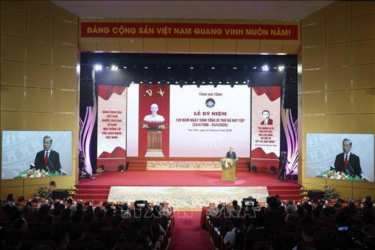 Tổng Bí thư, Chủ tịch nước Tô Lâm dự Lễ kỷ niệm 120 năm Ngày sinh Tổng Bí thư Hà Huy Tập