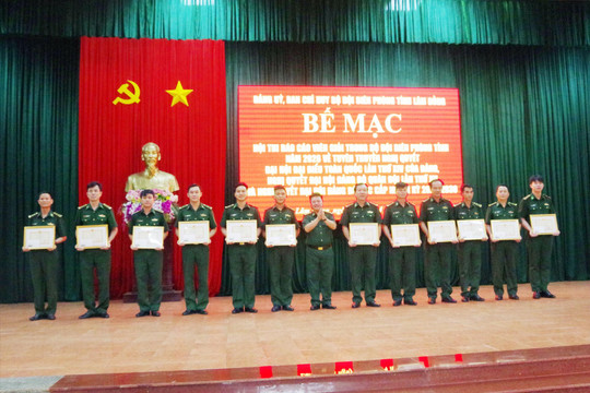 Trao giải hội thi báo cáo viên giỏi trong lực lượng biên phòng