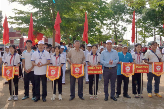 Trên 1.000 vận động viên tranh tài tại Đại hội Thể dục thể thao xã Nhân Cơ