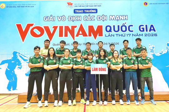 Vovinam Lâm Đồng xếp thứ 8 toàn Đoàn tại Giải Vô địch các đội mạnh quốc gia