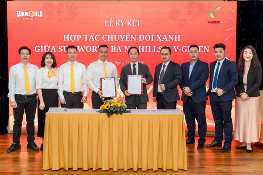 V-Green và Sun Group hợp tác lắp trạm sạc xe điện tại Sun World Ba Na Hills