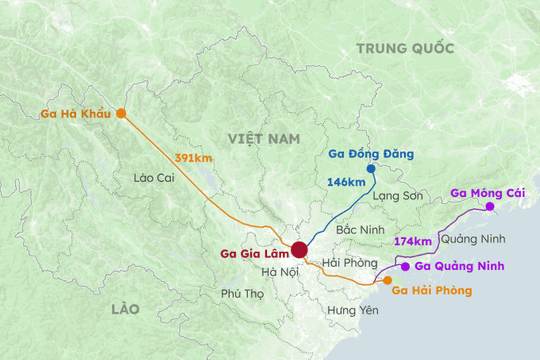 Ba tuyến đường sắt khổ tiêu chuẩn kết nối Trung Quốc: Quy mô và lộ trình đầu tư