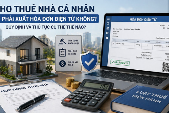 Cá nhân cho thuê nhà phải xuất hóa đơn điện tử khi doanh thu đạt ngưỡng 1 tỷ đồng mỗi năm