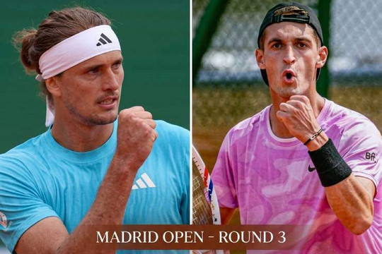 Madrid Open 2026: Zverev thị uy sức mạnh, Medvedev và Tsitsipas đối mặt hiểm họa từ nhóm trẻ