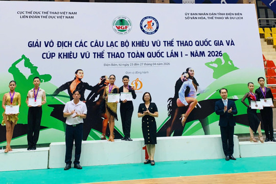 Lâm Đồng giành 44 huy chương tại Giải Vô địch CLB Khiêu vũ thể thao quốc gia và Cúp toàn quốc 2026