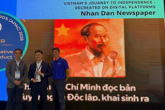 Báo Nhân Dân đoạt "cú đúp" tại giải Báo chí Kỹ thuật số châu Á 2026