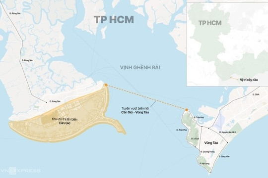 TP.HCM nghiên cứu xây hầm - cầu vượt biển Cần Giờ đi Vũng Tàu: Công trình biểu tượng mới