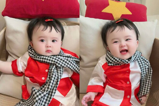 Con gái Hoa hậu Phương Lê và NSƯT Vũ Luân hóa thân thành cô giao liên nhí