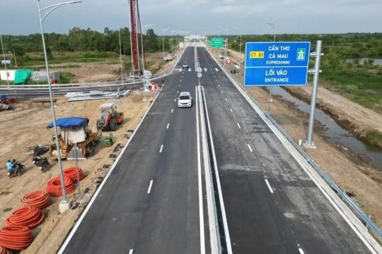 Thông xe trở lại cao tốc Hậu Giang - Cà Mau hơn 17.000 tỷ đồng vào ngày 29/4