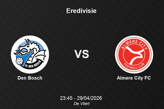 Nhận định Den Bosch vs Almere City FC - Giải VĐQG Hà Lan Eredivisie