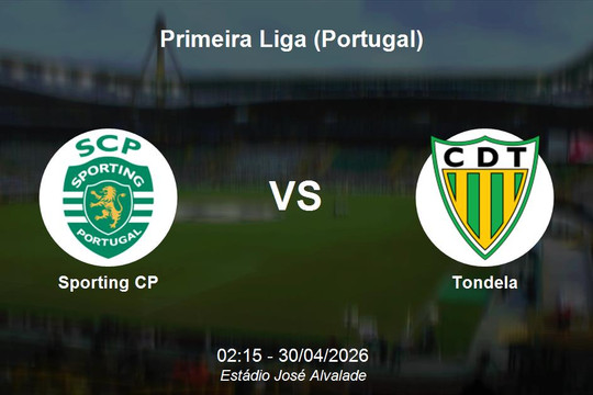 Nhận định Sporting CP vs Tondela - Vòng 31 Primeira Liga