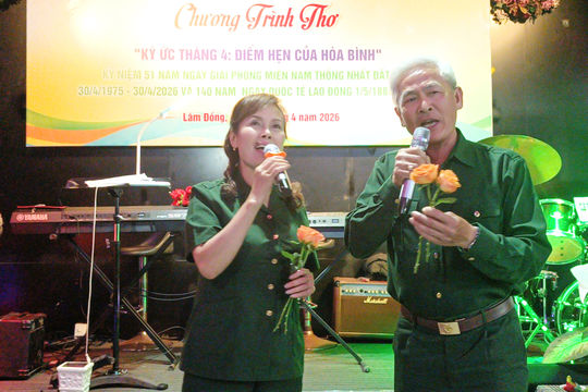 Giao lưu thơ, nhạc “Ký ức tháng 4: Điểm hẹn của hòa bình”