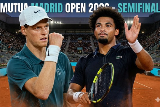 Bán kết Madrid Open 2026: Sinner và Zverev trước thử thách từ các ngôi sao trẻ