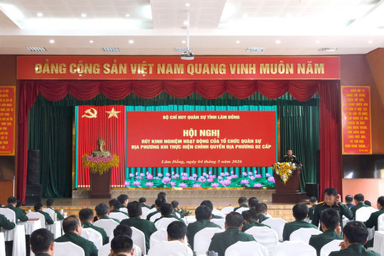 Lâm Đồng rút kinh nghiệm tổ chức quân sự địa phương