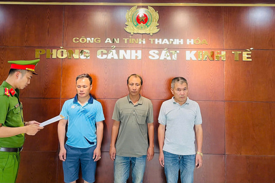 Thanh Hóa: Khởi tố 3 đối tượng khai thác khoáng sản trái phép để bán kiếm lời