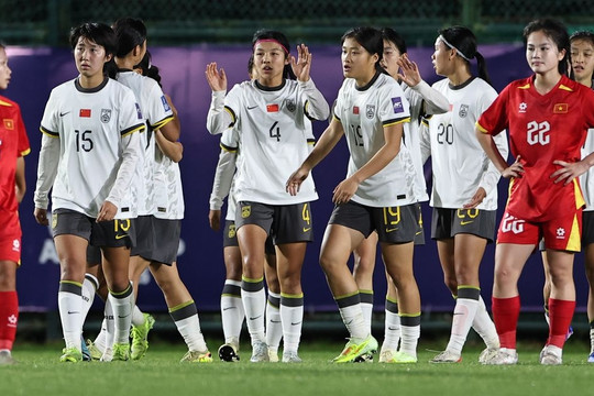 U17 nữ Việt Nam kiên cường trong trận thua 0-3 trước Trung Quốc tại giải châu Á