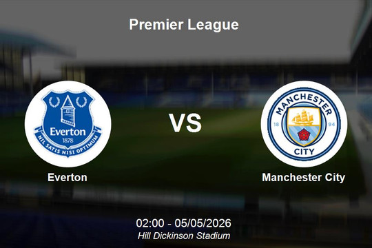 Nhận định Everton vs Manchester City - Premier League: Thử thách cho tham vọng vô địch của Man City
