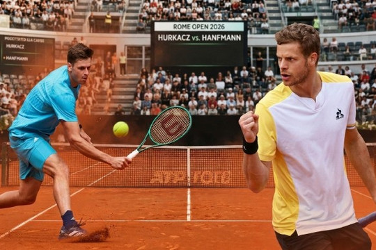 Rome Open 2026: Hurkacz thử lửa Hanfmann, hiện tượng Alexander Blockx thị uy sức mạnh