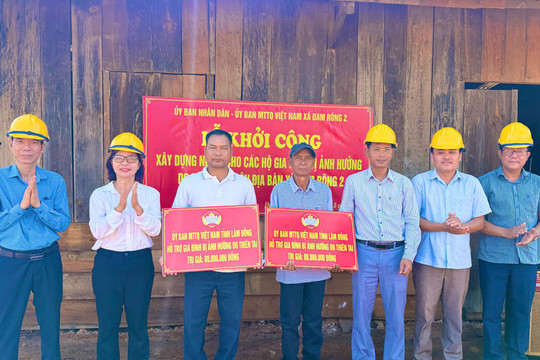 Hỗ trợ xây dựng, sửa chữa 8 căn nhà cho hộ dân bị ảnh hưởng thiên tai ở xã Đam Rông 2