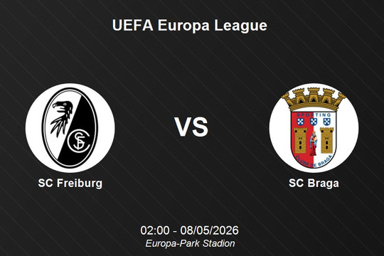 Nhận định SC Freiburg vs SC Braga - Kịch chiến tại Europa League lúc 02h00 ngày 08/05/2026