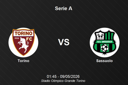 Nhận định Torino vs Sassuolo - Vòng 36 Serie A: Điểm tựa Stadio Olimpico Grande Torino