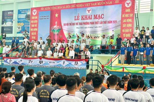 Khoảng 500 vận động viên tranh tài tại Đại hội Thể dục thể thao phường Phan Thiết
