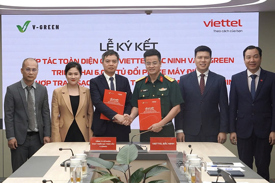 V-Green và Viettel triển khai 6.000 tủ đổi pin xe máy điện tại tỉnh Bắc Ninh
