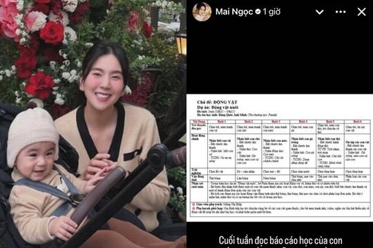 MC Mai Ngọc đầu tư giáo dục sớm cho con trai một tuổi tại Bắc Ninh