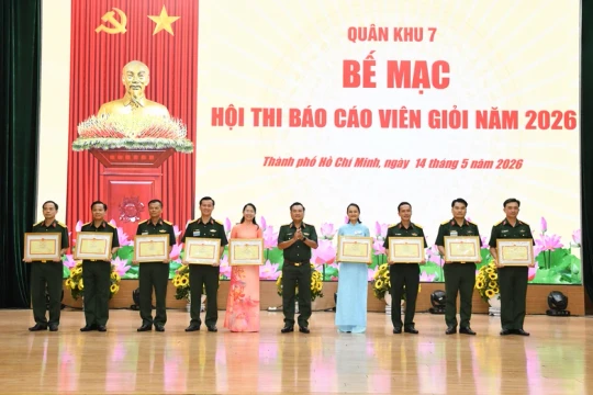 Lâm Đồng đoạt nhiều giải cao tại Hội thi báo cáo viên giỏi Quân khu 7 năm 2026