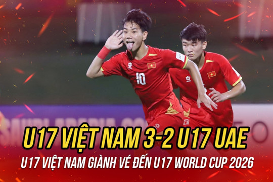 U17 Việt Nam giành vé đi U17 World Cup sau khi thắng ấn tượng U17 UAE
