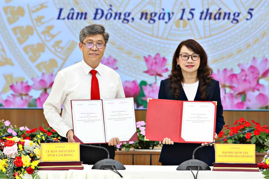 Lâm Đồng ký kết hợp tác với Đại học Quốc gia TP Hồ Chí Minh giai đoạn 2026 - 2030