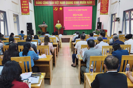 Hiệp Thạnh: Quán triệt các văn bản mới của Đảng đến cán bộ chủ chốt