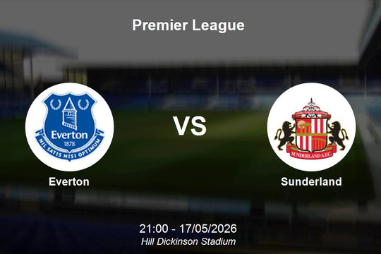 Nhận định Everton vs Sunderland - Premier League: Đối đầu trực tiếp vì vị trí top 10