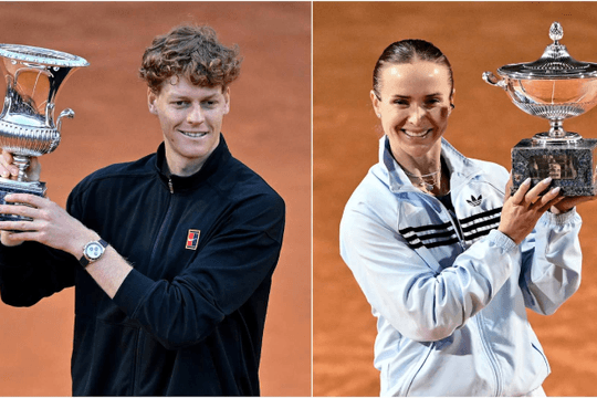 Jannik Sinner và Elina Svitolina đăng quang Rome Open 2026: Đỉnh cao bản lĩnh thép