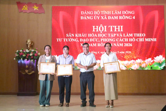 Xã Đam Rông 4 đẩy mạnh các hoạt động Học tập và làm theo tư tưởng, đạo đức, phong cách Hồ Chí Minh
